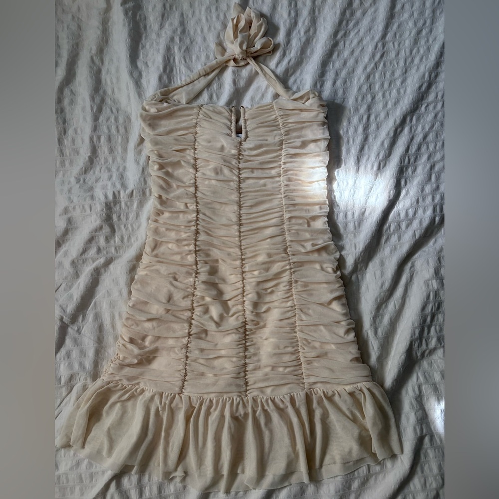 Peppermayo Cream Lace Detail Dress
